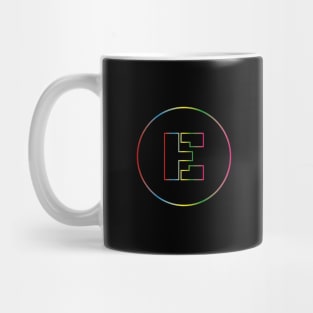 letter E colorful design Mug